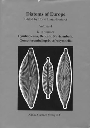 Diatoms of the European Inland Waters and Comparable Habitats. Edited by H. Lange-Bertalot. Volume 4: Krammer, Kurt: Cymbopleura, Delicata, Navicymbula, Gomphocymbellopsis, Afrocymbella Supplements to cymbelloid taxa. 2003. Many figures in the text. 164 photogr. plates. IV, 530 p. gr8vo. Hardcover. (ISBN 978-3-904144-99-5)