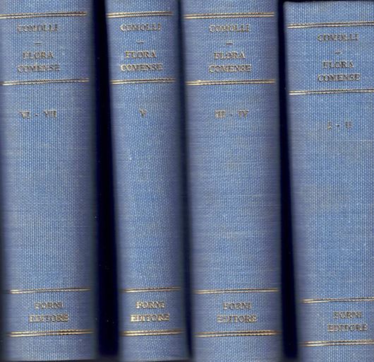 Flora Comense disposita secondo il sistema di Linneo. 7 volumes bound in 4 volumes. Como 1834-1857. (Reprint, 1979?). 8vo. Cloth.