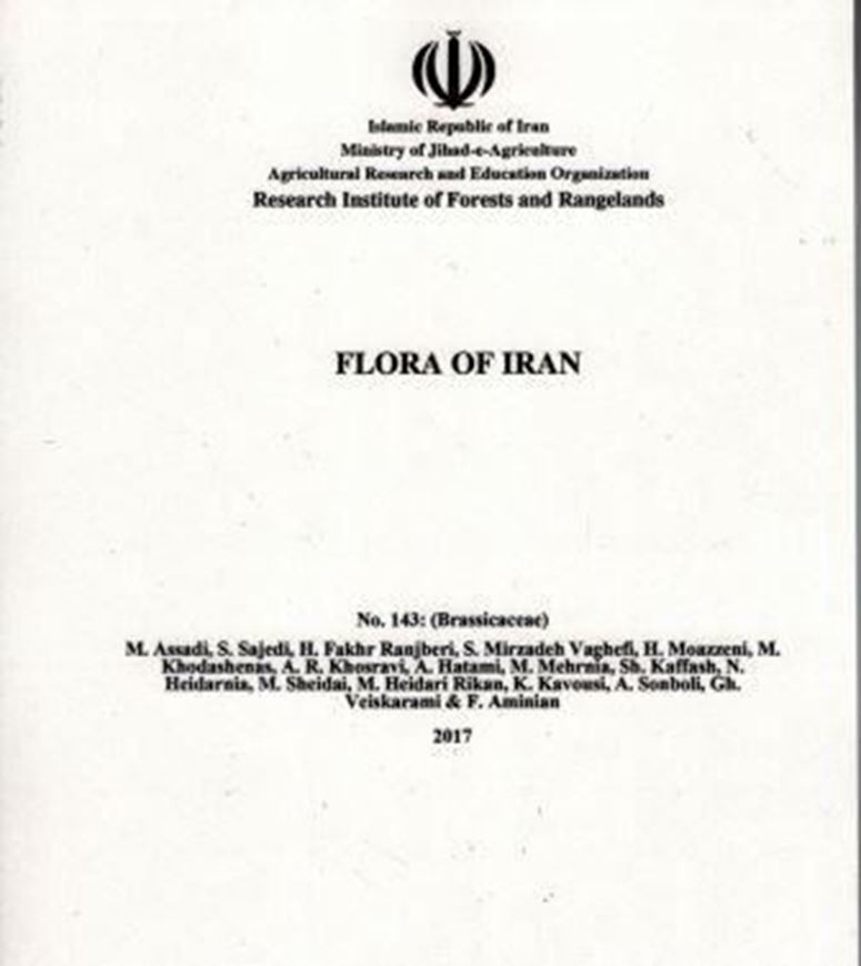 Fasc. 143: Brassicaceae. 2017. illus. 964 p. gr8vo. Hardcover.- In Farsi.