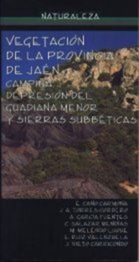 Vegetacion de la Provincia de Jaen: Campina, Depresion del Guadiana Menor y Sierras Subbeticas. 1999. (Fuera de Coleccion). illus. 159 p. Paper bd.