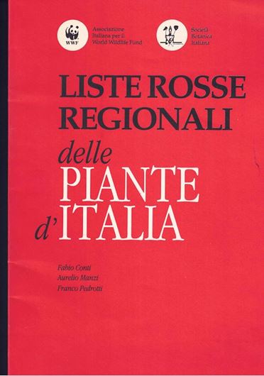 Liste Rosse Regionali delle Piante d' Italia. 1997. 138 p. 4to. Paper bd.