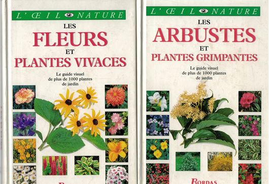 Les Fleurs et Plantes Vivaces. 1997. ca 1000 col. photogr. 351 p. Hardcover - (And) Les Arbustes et Plantes Grimpantes. 1997. (L'Oeil Nature).  ca. 1000 col. photogr. 335 p. Hardcover.