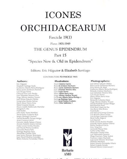 Icones Orchidacearum. Vol. 19:1-3: The Genus Epidendrum. Part 15: Species New & Old in Epidendrum. Plates 1901-1949. 2022. 100 plates plus letterpress. 4to. Loose leaves.