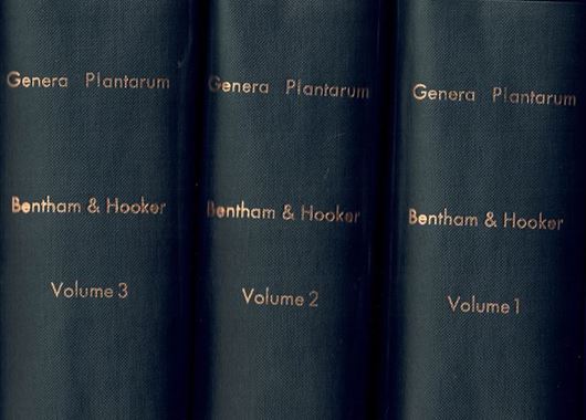 Genera Plantarum. 3 vols. 1862-1880. Reprint 1965). 3692 p. gr8vo. Hardcover.