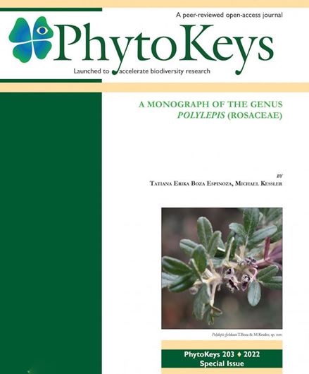 VA monograph of the genus Polylepis (Rosaceae). 2022. (PhytoKeys). illus. 274 p. Paper bd.