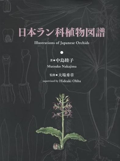 Illustrations of Japanese Orchids. Supervised by Hideaki Ohba. 2012. 8 col. pls. many line - drawings. 395 p. 4to. Hardcover. In Box. - Bilingual (Japanese / English).