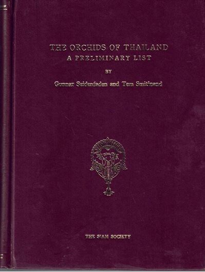 The Orchids of Thailand. A preliminary list. 4 parts in 6 fasc. 1959 - 1965. 41 col. pls. Many line figs. 870 p. gr8vo. Hardcover.