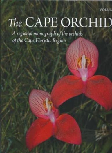 The Cape Orchids. A regional monograph of the orchids of the Cape Floristic Region. 2 vols. 2012. Over 2000 col. photographs. Many reproductions of historical orchid illustrations and exquisite water colour illustrations by Fay Anderson. 1022 p. Hardcover. - In slipcase.