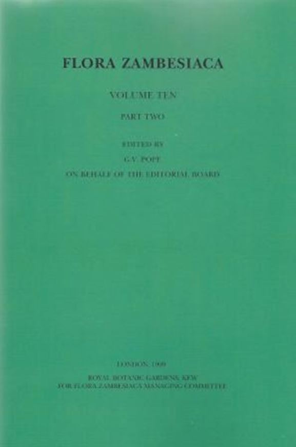 Volume 010, part 02: Gramineae by Tom Cope. 1999. 78 line-drawings. 261 p. gr8vo. Paper bd.
