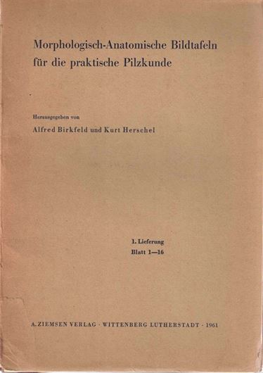 Morphologisch - Anatomische Bildtafeln für die praktische Pilzkunde. Lfg. 1 -13 (=komplett). 1961- 1968. 200 Tafeln mit je 1 Seite Erläuterungen. 4to. Ungebunden, in Mappen.