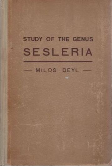 Study of the Genus Sesleria. 1946. (Opera Botanica Cechica, vol. 3). 28 figs. 256 p. gr8vo. Hardcover. - Translation by Vera Jungerova.