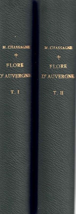 Inventaire Analytique de la Flore d'Auvergne et contrées limitrophes des départements voisins. 2 vols. 1956 - 1957. (Encyclopédie Biogéographique et Ecologique, 11 - 12). XL, 1000 p. gr8vo. Toile.