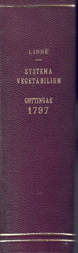 Systema Vegetabilium Secundum Classes Ordines Genera Species cum Charcteribus et Differentiis. Editio Decima Quinta Quae Ipse est Recognitionis a. IO. Andrea Murray Institutae Tertia Procuravit a C.H. Persoon. Gottingae 1797 (Typis et Impensis IO. CHRIST. DIETRICH).. XVI,1026 p. & index generum, 20 p. Hardcover.