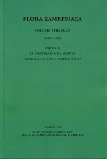  Volume 013:04: Timberlake, Jonathan: Xyridaceae, Eriocaulaceae, Typhaceae, Restionaceae, Flagellariaceae, Juncaceae, Musaceae, Strelitziaceae, Costaceae, Zingiberaceae, Cannaceae, Marantaceae. 2010. 26 figs. 151 p. gr8vo. Paper bd. 