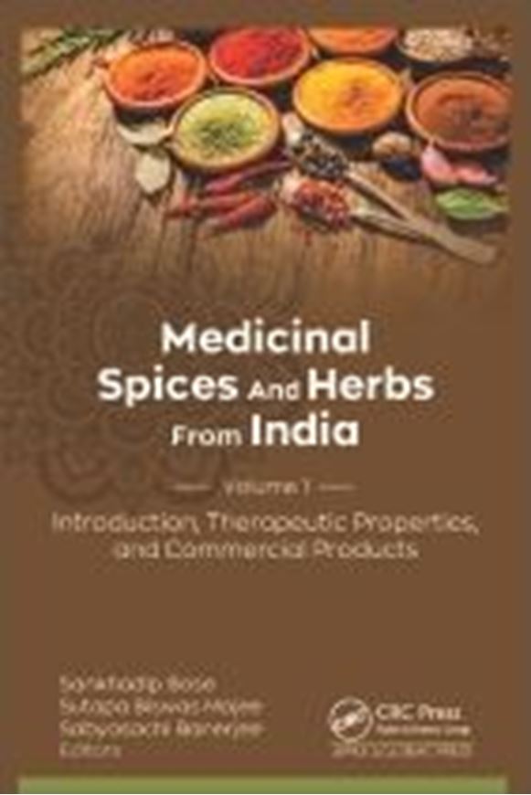 Medicinal Spices and Herbs from India. 2 volumes. 2924.56(35 col.) figs. 928 p. gr8vo. Hardcover.