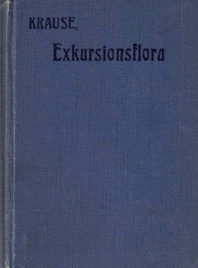 Exursionsflora. Taschebuch zum vorläufigen Bestimmen von Blütenpflanzen und Gefässkryptogamen auf Ausflügen in Deutschland. Im Anschluss an die 2te Auflage der Sturmschen Flora. 1908. (Schriften des Deutschen Lehrer-Vereins für Naturkunde, Band XXII). 352 S. 8vo. Leinen.