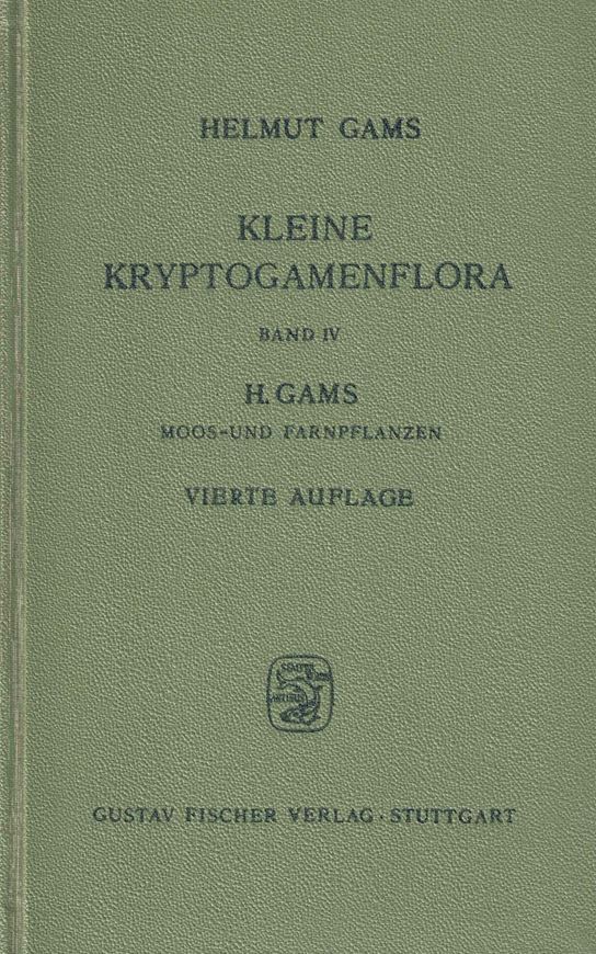 Kleine Kraptogamenflora. Band IV: Die Moos- und Farnpflanzen. 1957. 4te, stark erweiterte Aufl. 116 fig. VIII, 240 p. 8vo. Hardcover.