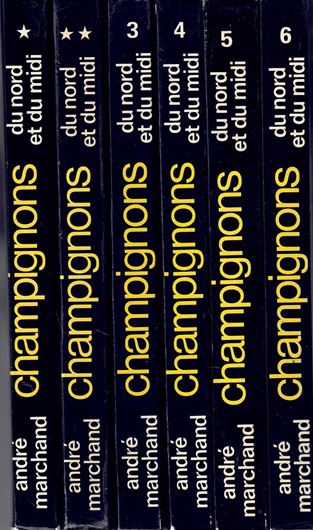 Champignons du Nord et du Midi. Vols. 1 - 6. 1971 - 1980. 8vo. Hardcover.