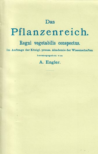 Begr. von A. Engler, fortgefuehrt von L.Diels. Heft 026: Diels, L.: Droseraceae. 1906. (Reprint 1991). 136 p. 286 figs. 1 map. (ISBN 978-3-7682-2026-2)