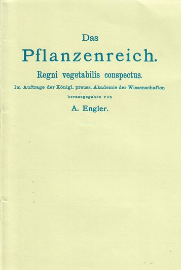 Begr. von A. Engler, fortgefuehrt von L.Diels. Heft 034: Macfarlane, J.M.: Sarraceniaceae. 1908. (Reprint 1991). 39 p. 1 plate. 43 figs. Paper bd.  (ISBN 978-3-7682-2034-7)