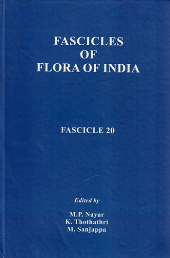 Fascicles. Fasc.020: Barclayaceae, Cabombaceae, Nelubonaceae, Nymphaeaceae, Rhamnaceae, Sabiaceae, Stachyuraceae, Symplocaceae, Tetracentraceae, Zygophyllaceae. 1994. 194 p. gr8vo. Hardcover.