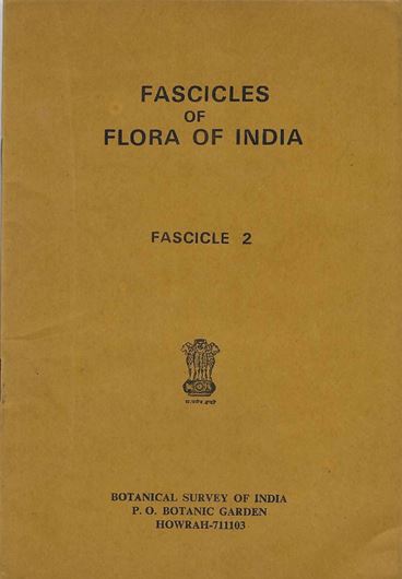 Fascicles. Fasc.002: Dilleniaceae. 1979. gr8vo. Paper bd.