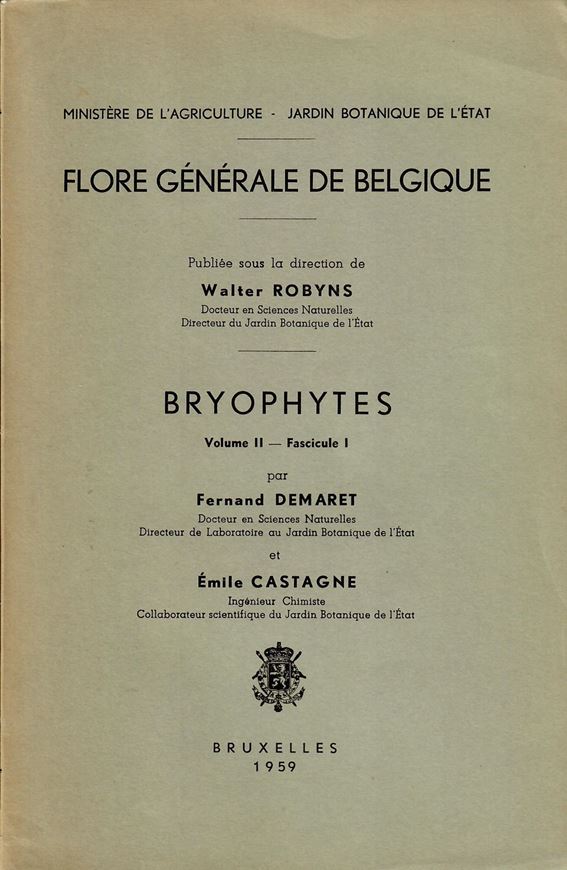 Bryophytes. Vols. II:1-3; III:1-2. 1959 - 1993. gr8vo. Paper bd.