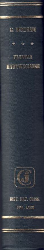 Plantae Hartwegianae (Plantas Hartwegianas imprimis Mexicanas adjectis nonnullis Grahamianis enumerat novasque describit). London 1839-1857. (Reprint 1970, Histor.Natur.Classica, 80). VI,102, VIII,394 p. Cloth. - With new introduction by Rogers McVaugh. 102 p.  (ISBN 978-3-7682-0673-0)