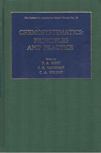 Chemosystematics. Prin- ciples and practice. 1980. (Systematics Assoc.Spec. Volume 16). 33 tabs. 108 figs. XII,449 p. gr8vo. Bound.