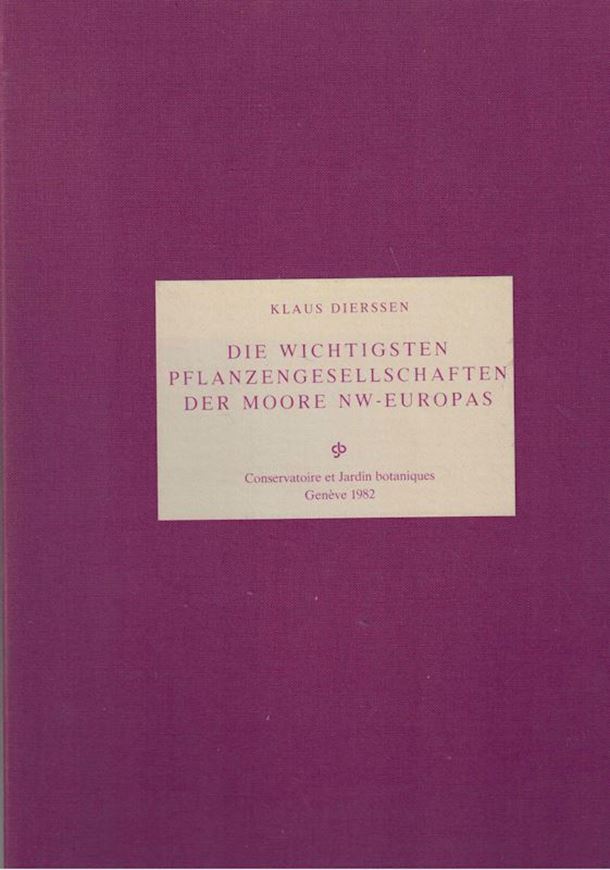 Die wichtigsten Pflanzengesellschaften der Moore NW- Europas. 1982. 104 Karten. 127 Figuren. 57 Tabellen. 382 S. 4to. In Schuber.