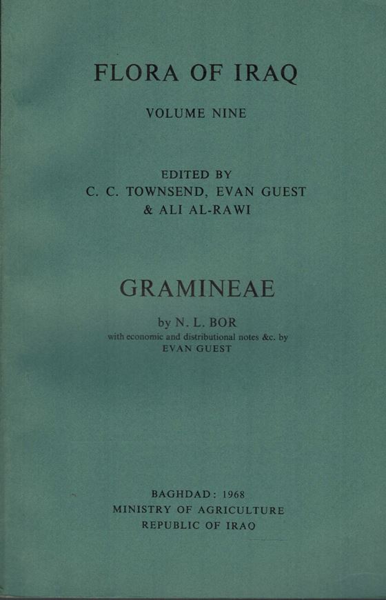 Volume 9: Gramineae. 1968. 215 pls. 588 p. gr8vo. Paper bd.