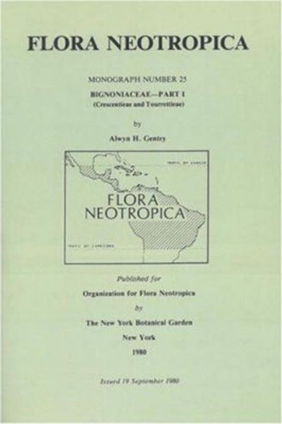 Vol. 025: Gentry, Alwyn H.: Bignoniaceae Part 1 (Crescentieae and tourretieae). 1980. 24 figs. 2 tabs. 130 p. gr8vo. Paper bd.