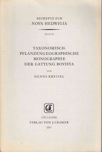 Taxonomisch-pflanzengeographische Monographie der Gattung Bovista. 1967. (Nova Hedwigia, Beih. XXV). 70 Fig. VII, 244 S.