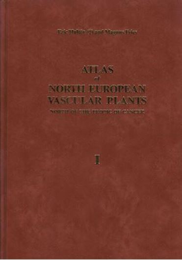 Atlas of North European Vascular Plants (North of the Tropic of Cancer). 3 vols.(1 text- & 2 map-volumes).1986. 1936 distribution maps (12.7 x 16 cm) in two colours. With index to mapped plants.XVI,1172 p.4to.Bound. (ISBN 978-3-87429-263-4)