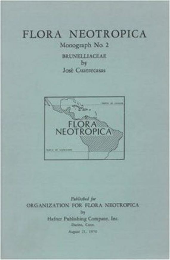 Vol. 002: Cuatrecasas, J.: Brunelliaceae (Supplement). With accounts of the Life and Career of Jose Cuatrecasas, by Vicki A.Funk, Harold Robinson a.others. 1985. 36 figs. 1 tab. 103 p. gr8vo. Paper bd.