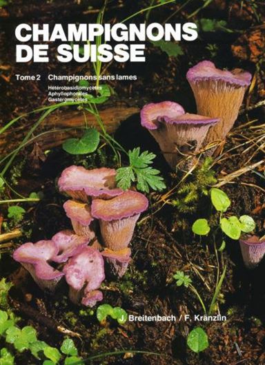 Champignons de Suisse. Tome 2: Hetero- basidiomycetes, Aphyllophorales, Gasteromycetes. 1986. 528 figs. en couleurs. 528 figs. dessinees. 412 p. 4to. Relie.