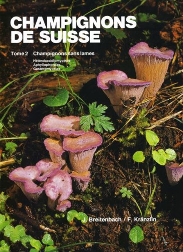 Champignons de Suisse. Tome 2: Hetero- basidiomycetes, Aphyllophorales, Gasteromycetes. 1986. 528 figs. en couleurs. 528 figs. dessinees. 412 p. 4to. Relie.