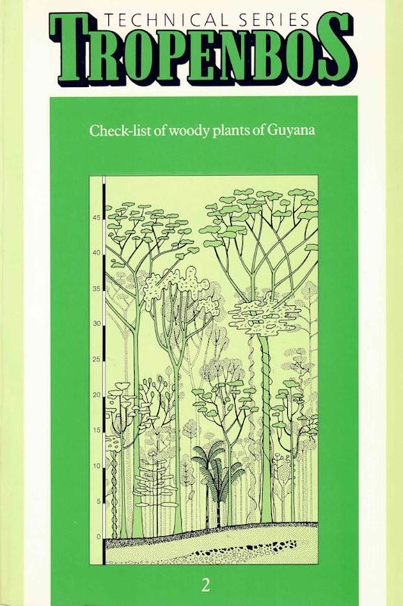 Check-list of Woody Plants of Guyana based on D.B.Fanshawe's Check-list of the indigenous woody plants of British Guiana. 1988. (Tropenbos Techn. Series 2). 281 p. gr8vo. Paper bd.