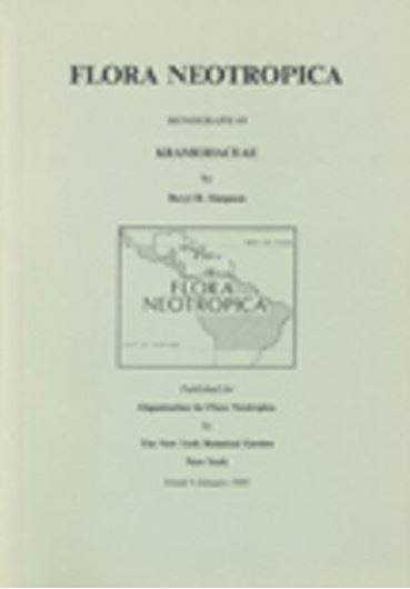 Vol. 049: Simpson, Bery B.: Krameriaceae. 1989. 35 figs. 108 p. gr8vo. Paper bd.