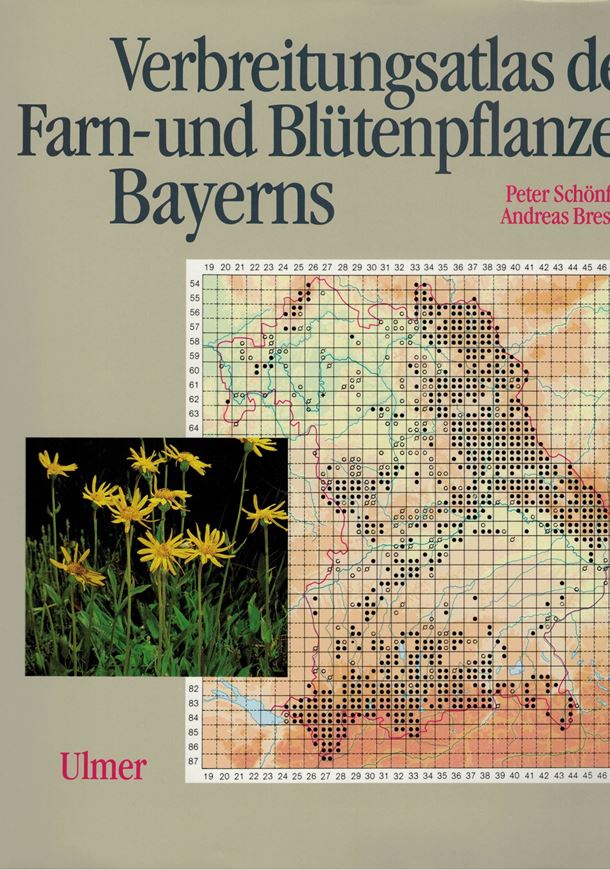 Verbreitungsatlas der Farn- und Blütenpflanzen Bayerns. 1990. 2496 farbige Verbreitungskarten. 8 Folienkarten. 752 S. Lex8vo. Leinen.