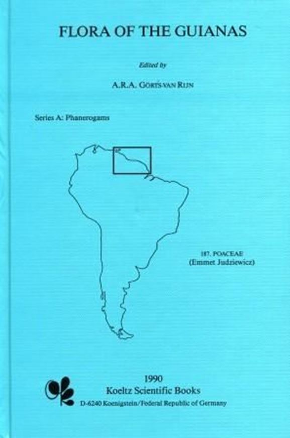 Series A: Phanerogams. Fascicle 008: Judziewicz, E.J. and others: Poaceae (Gramineae). 1990. 114 pls. (line drawings). I,727 p. gr8vo. Hard cover. (ISBN 978-3-87429-320-4).