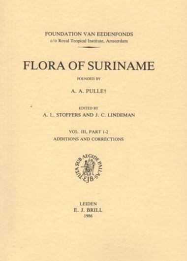  Edited by A. Pulle. Volume III: 1-2: Additions and Corrections. Edited by A. L. Stoffers and J. C. Lindeman. 1986. Pages 259 - 583. gr8vo. Paper bd.