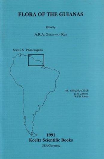 Series A: Phanerogams. Fascicle 010: Onagraceae, by E.M.Zardini and P.H.Raven. 1991. 15 figs. 45 p. gr8vo. Paper bd. (ISBN 978-3-87429-327-3)