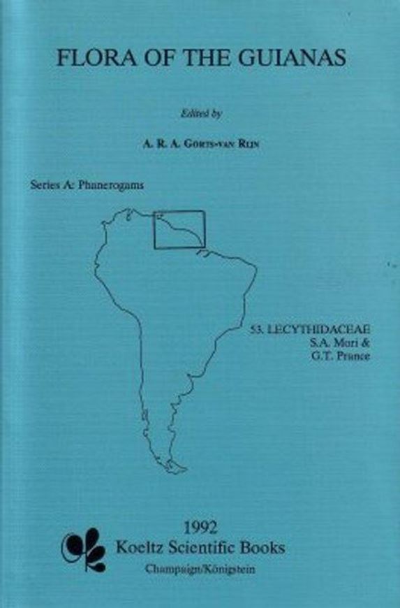 Series A: Phanerogams. Fascicle 012: Mori, S.A. and G.T. Prance: Lecythidaceae. 1992. 7 figs. 7 colourplates. 87 p. - With 'Wood and Timber',by Carl H de Zeeuw. 1993. 39 figures. pages 89 - 134. gr8vo. Paper bd.  (ISBN 978-3-87429-340-2, Germany/ 978-1-878762-33-7, USA)