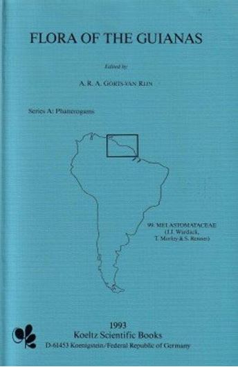 Series A: Phanerogams. Fascicle 013: Wurdack, J.J., T. Morley and S. Renner: Melastomataceae.- Including Wood and Timber, by B.J.H. ter Welle and P. Detienne. 1993. illustr. 425 p. gr8vo. Paper bd. (ISBN 978-3-87429-345-7)
