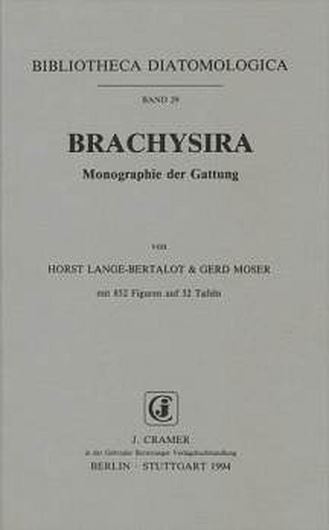 Volume 029: Lange-Bertalot, H.& Gert Moser: Brachysira- Monographie der Gattung. Wichtige Indikator-Species fuer das Gewaesser-Monitoring und Naviculadicata nov.gen. Ein Loesungsvor- schlag zu dem Problem Navicula sensu lato ohne Navicula sensu stricto. 1994. 852 Figuren auf 52 Tafeln. IV, 212 S. gr8vo. Gebunden.