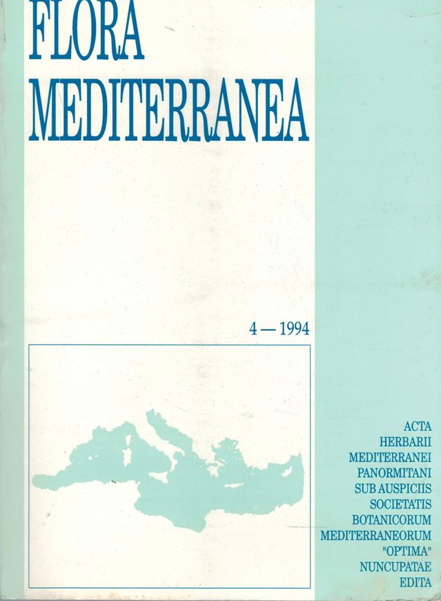 Acta Herbarii Mediterranei Panormitani Sub Auspiciis Societatis Botanicorum Mediterraneorum "OPTIMA" Nuncupatae Edita. Volume 04. 1994. Illustr. 301 p. gr8vo. Paper bd.