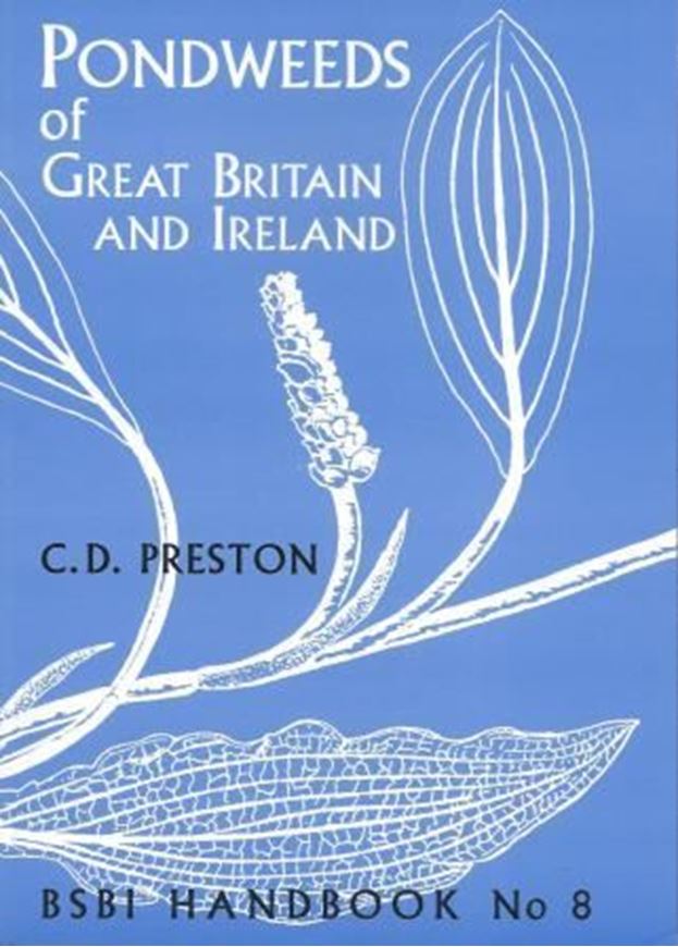 Pondweeds of Great Britain and Ireland. Illustrated by L.T.Ellis, with additional drawings by Megan Dowlen, Karin Dracoulis, G.Lyall and Margaret Tebbs.1995. (B.S.B.I.Handbook,8). 50 full-page line drawings with 1 corresponding full-page distribution map. Some other figures.350 p.8vo.Paper bd.