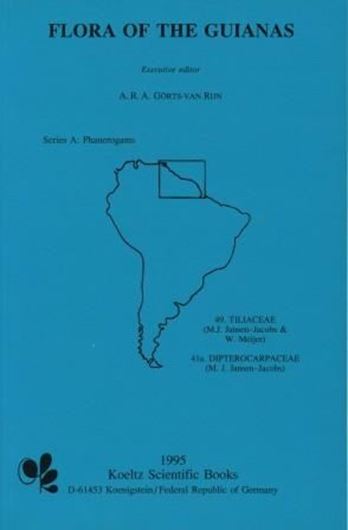 Series A: Phanerogams. Fascicle 017: M.Jansen-Jacobs and W. Meijer: Tiliaceae (49). 1995 (1996). illus. 49 p.- (Bound with): Jansen-Jacobs,M.: Dipterocarpaceae (41a).1995 (1996). illustr. 2 p.-(And): Wood and Timber, by B.J.H.ter Welle and P.Detienne. 1995 (1996). 15 p. gr8vo. Paper bd. (ISBN 978-3-87429-374-7)