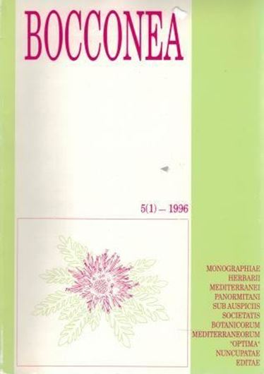  Monographiae Herbarii Mediterranei Panormitani Sub Auspiciis Societatis Botanicorum Mediterraneorum "OPTIMA" Nuncupatae Editae. Volume 05 (1): Greuter, Werner (ed.): Proceedings of the VII OPTIMA Meeting,Borovec, 18 - 30 July 1993. Part 1: Symposium lectures. 1996. 394 p.gr8vo.paper bd.